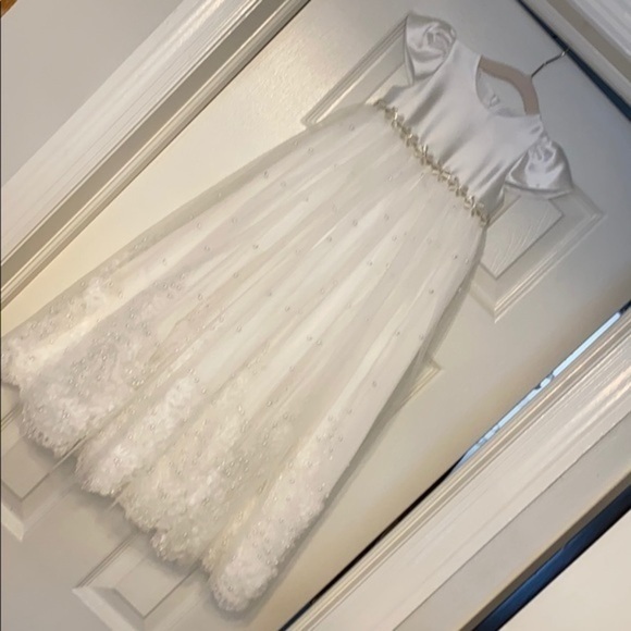 Christening / Baptism Cathedral gown custom bonnet 6-18 months special occasion - Picture 1 of 11